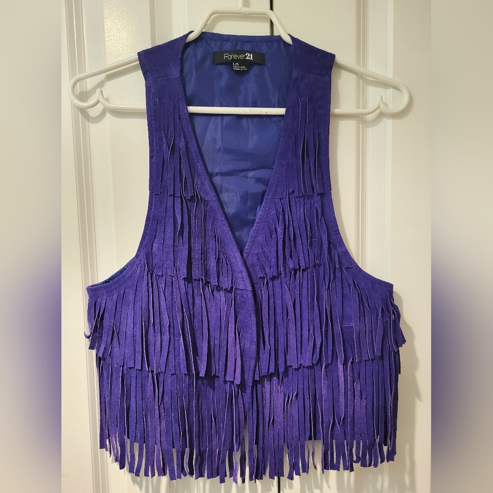 Forever 21 Suede Fringe Vest